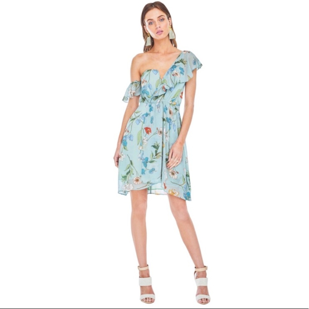 ASTR Libby One-Shoulder Floral Dress